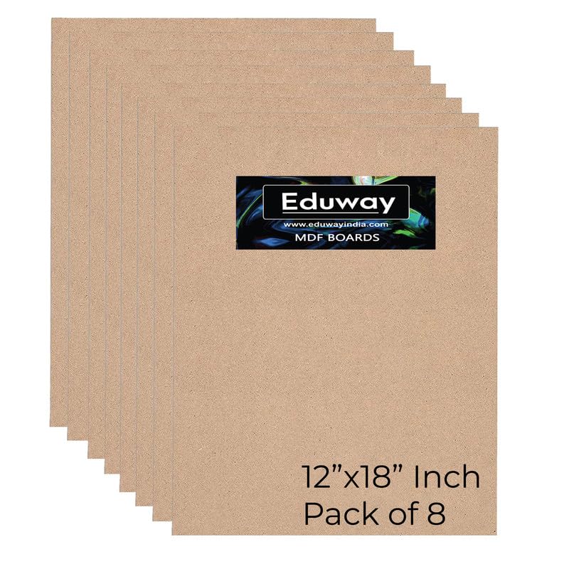 Eduway 12x18 Inch MDF Art Canvas, Pack of 8 - Premium Cardboard Material for Artists, Art and Craft Students - Hard Cutout in Small and Large Sizes (30x45 cm)-picture-12