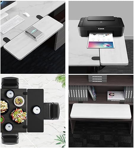 Miniatura 7 de Bandeja de teclado, extensor de escritorio, bandeja de teclado fácil de sujetar, no hay necesidad de atornillar en el escritorio, mesa auxiliar