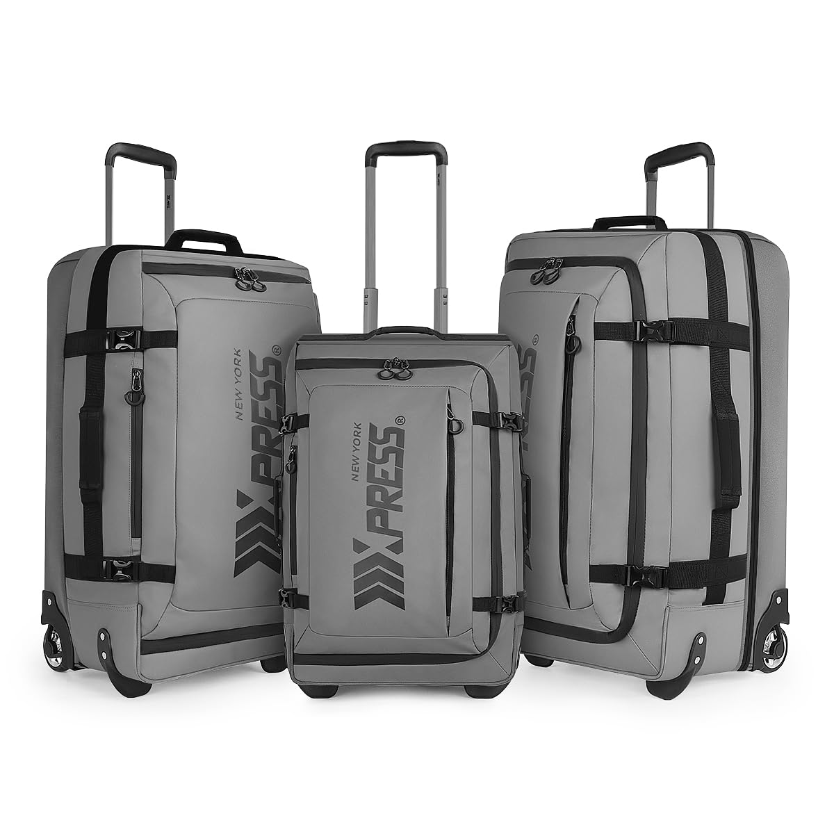 （20''/26''/30''）3-Piece Set,Luggage Sets 3 Piece,Rolling Duffle Bag w/Handle,Carry on Luggage Travel Duffle Bags for Man Women#Grey