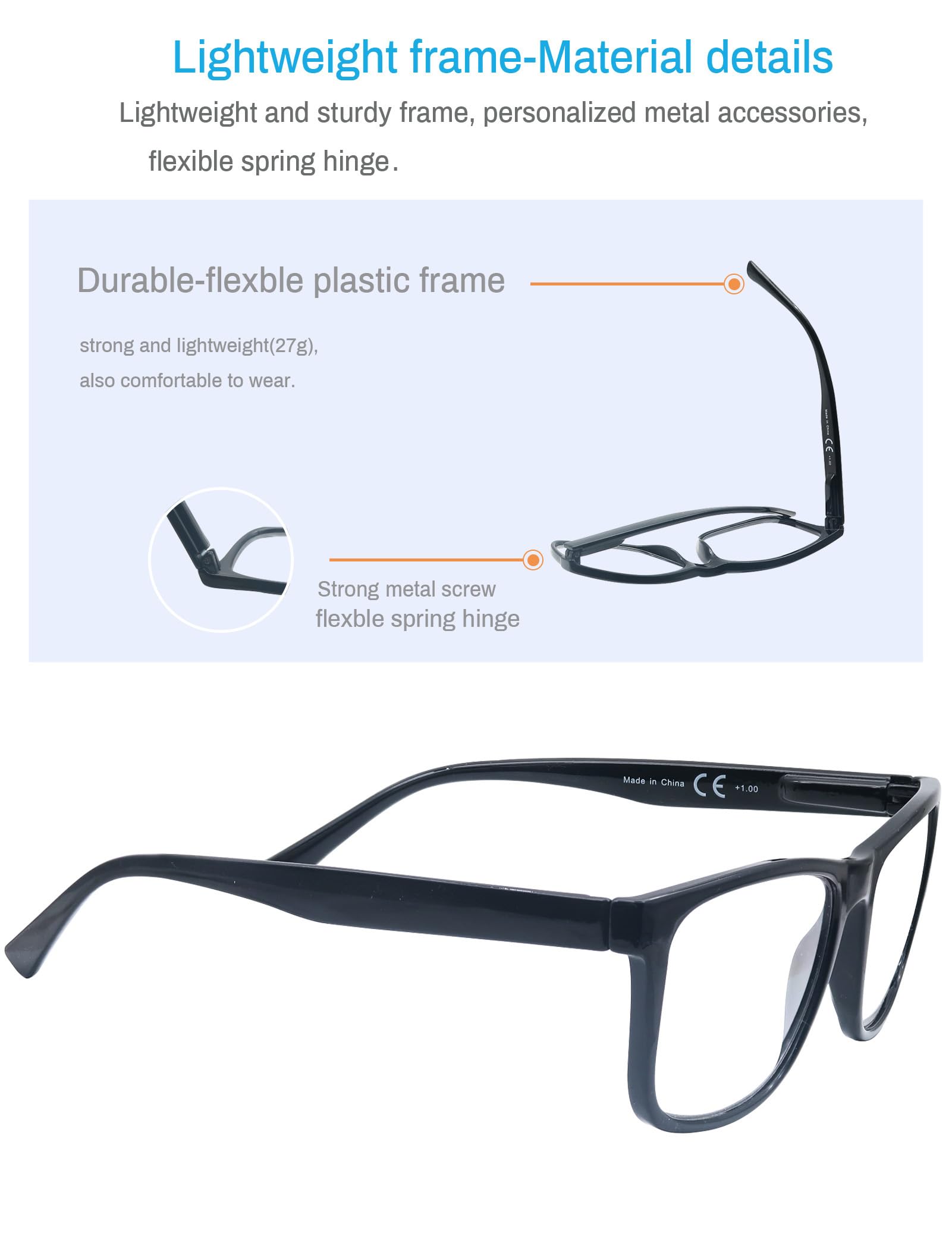 MODFANS Gafas de Lectura para Hombres/Mujeres
