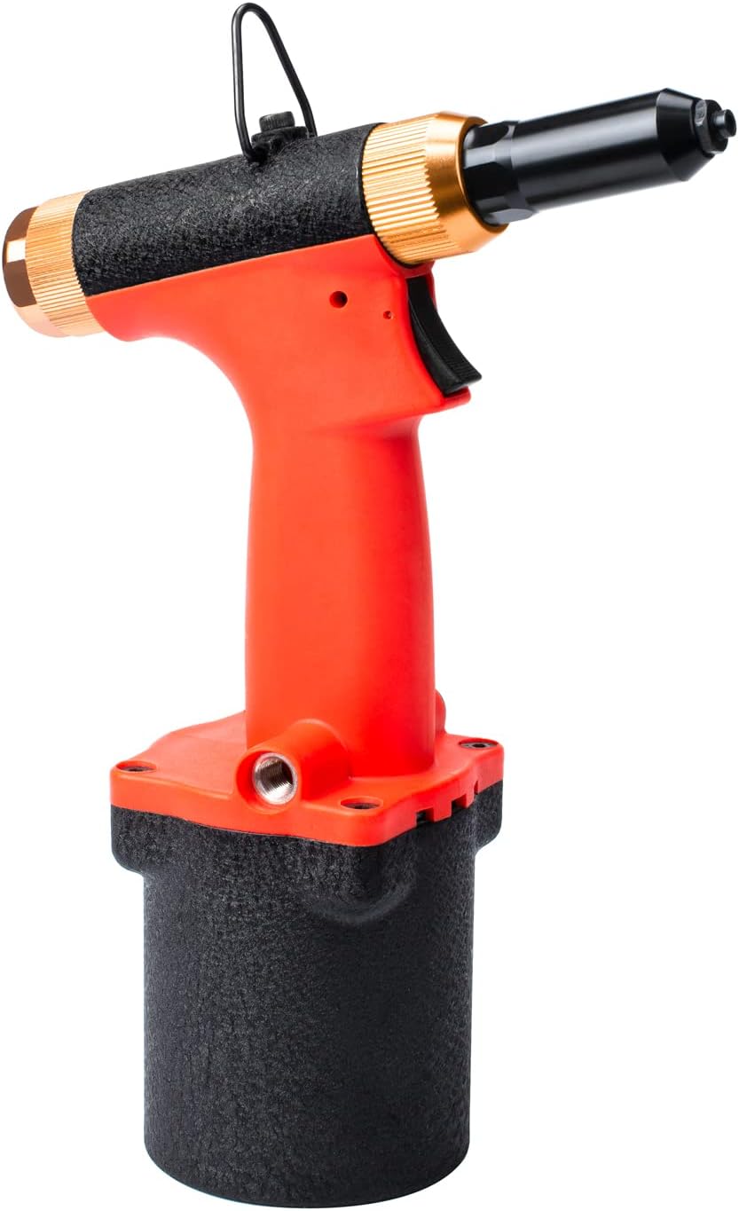 Pneumatic Pop Riveter Gun Hydraulic Air Rivet Tool Kit with 3/32 & 1/8 & 5/32 & 3/16 inch Nosepieces