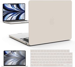 IBENZER Compatible with M2 2023 2022 MacBook Air 13 inch case, Model A2681, Hard Shell Case&Keyboard Cover&Screen Film for New M2 Mac Air 13.6 in with Touch ID, Rocky Gray, CA-AT13-KK-RKGY+2
