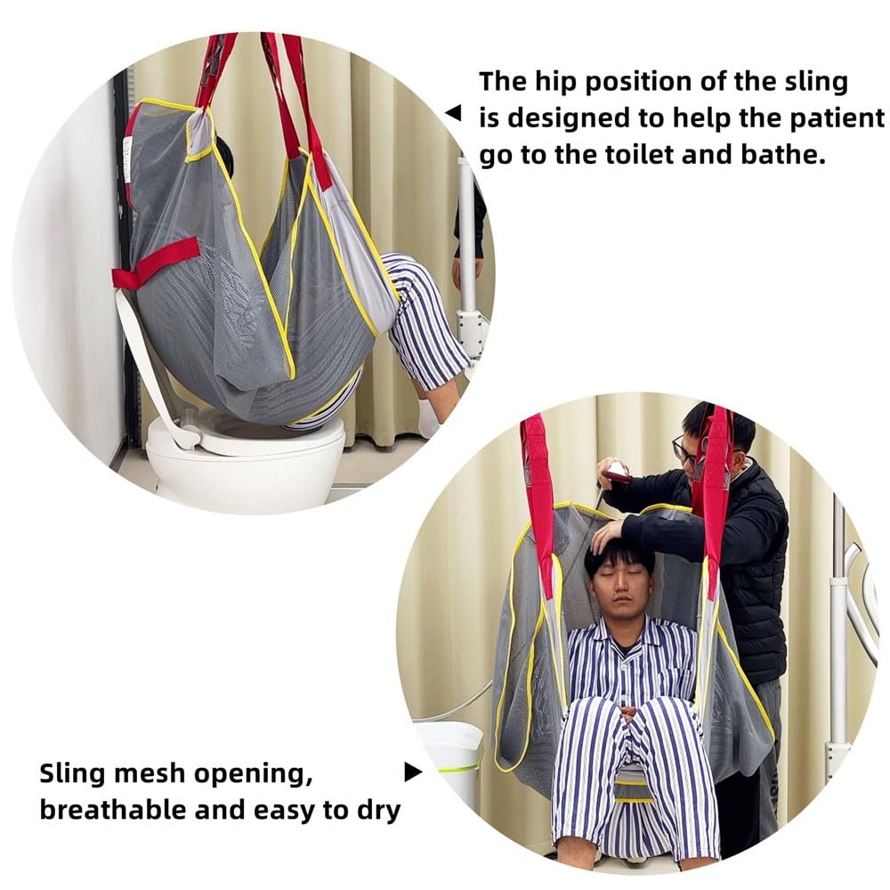 Arnés Elevación Paciente Cuerpo Completo, Eslinga De Elevación,para Posicionamiento Y Elevación De La Cama,Enfermería, Cuidador 507 Libras No Incluye grua M