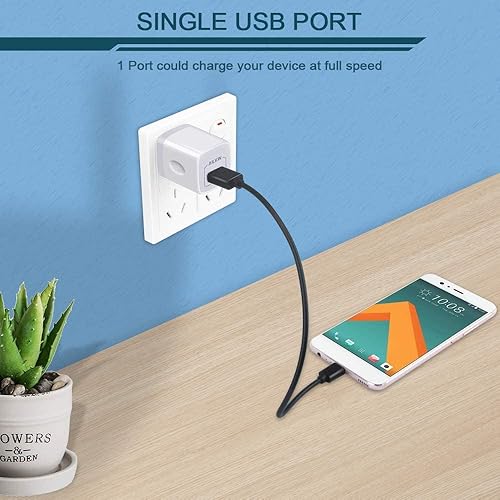 Miniatura 6 de Cargador USB, bloque de cargador para iPhone, paquete de 3 unidades de un solo puerto para iPhone, adaptador de corriente USB de pared, enchufe de