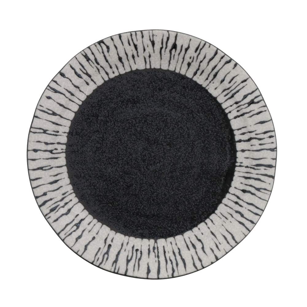 Oil Droplets Dinner Platter, 9.4" Black Porcelain