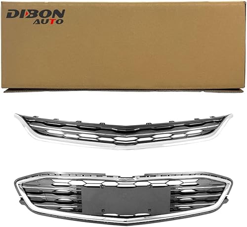 Miniatura 7 de DIBON AUTO Rejilla superior inferior compatible para Chevy Malibu parachoques delantero rejilla de malla de panal 2016 2017 2018