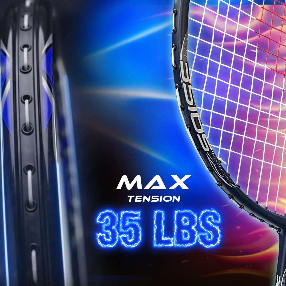 Yonex Astrox Attack 10DG - Racchetta da badminton ultra forte, realizzata in grafite giapponese, con corda e copertura completa (80 g, 14,5 kg, blu legione)