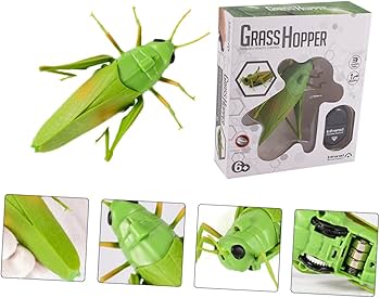 Amazon.co.jp: CHILDWEET 1セット遥控草蜢玩具 笑いを 電動仿真バッタ