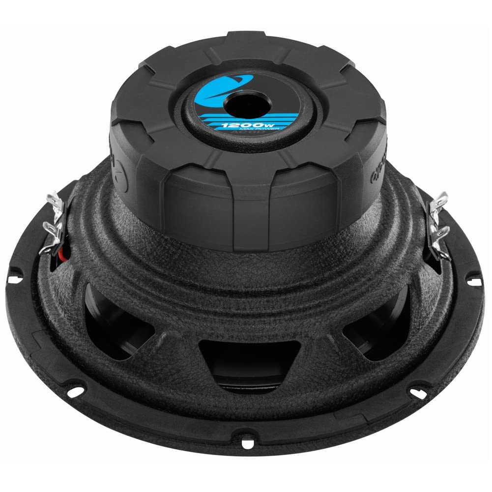 SET PER PLANET AUDIO AC8D 1 subwoofer da 20 cm 200 mm 8" 600 watt rms e 1200 watt max dvc dual voice coil doppia bobina 4 ohm per auto o in cassa + anello, 1 pezzo