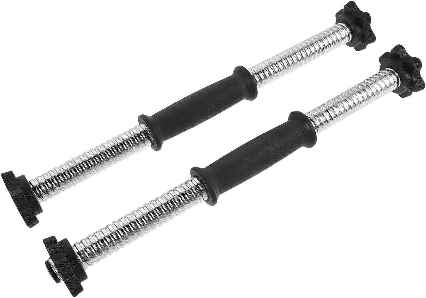 Kisangel Threaded Dumbbell Bars Featuring Ergonomic Grip 2pcs with Spinlock Collars Steel Adjustable Dumbbell Handles and Nonslip Surface for Strength Training for Toning Workouts