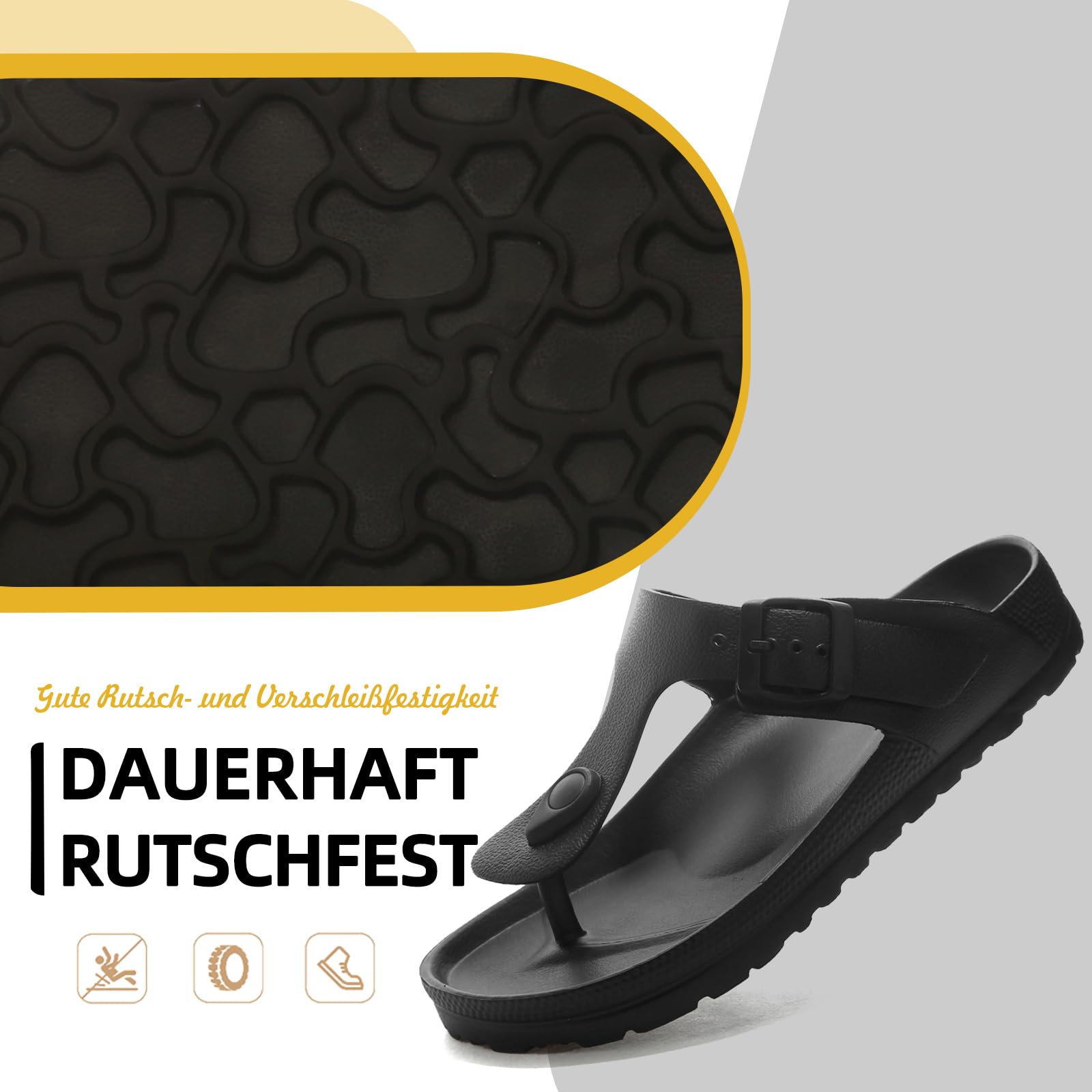 YUHITYGZGS Pantofole Donna Uomo, Flip Flop Estive Da Spiaggia Casa Ciabatte Sportivi Ortopediche Sandalo Giardini Trekking Sandali Morbide Eva Foam Slides Comode Platform Slippers Mules