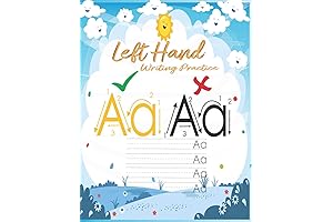 Left-Handed Writing Practice for Kids: ABC Letter Tracing Workbook for Preschoolers