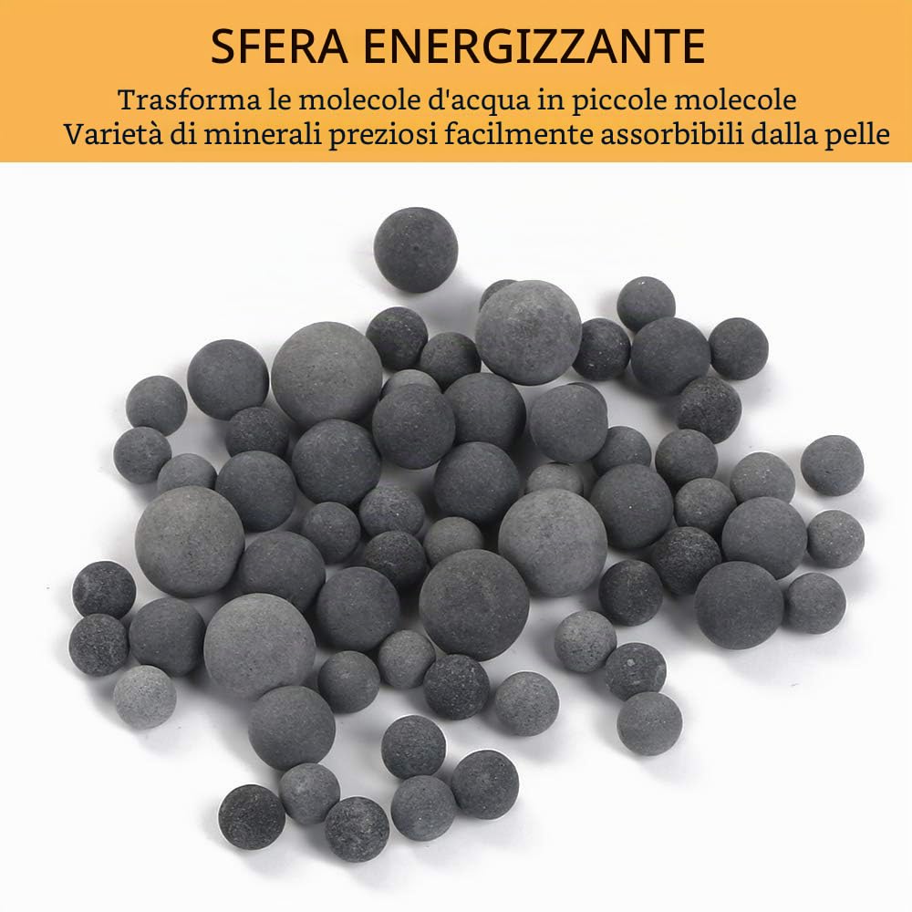 Vicloon Sfere minerali,9 Pacchetti Soffione Doccia Anti Calcare,Minerale Palle Doccia,Ioni Negativi Minerali Sfere Doccia