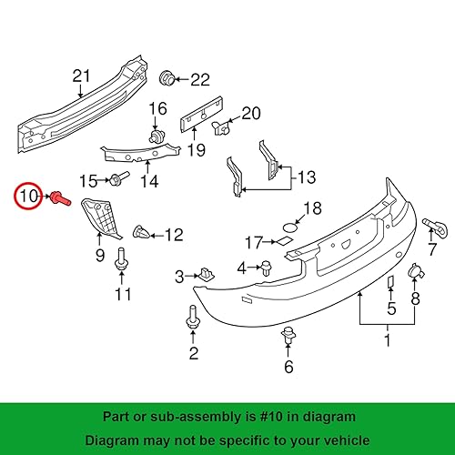 Miniatura 3 de OAUTOO 25pcs M5-0.071 x 0.630 in Phillips cabeza hexagonal Sems Tornillos para 9CF6-00-516B Mazda 9CF600516B