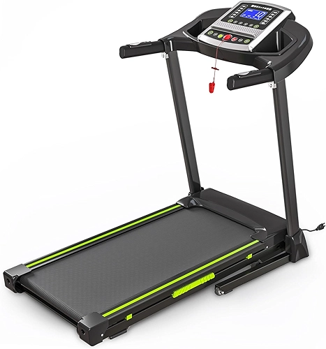 Esteira portátil dobrável com alças, 3,5 HP, 4% de inclinação fixa, 0,5 a 7,5 MPH, capacidade de 150 kg, máquina de corrida elétrica para casa