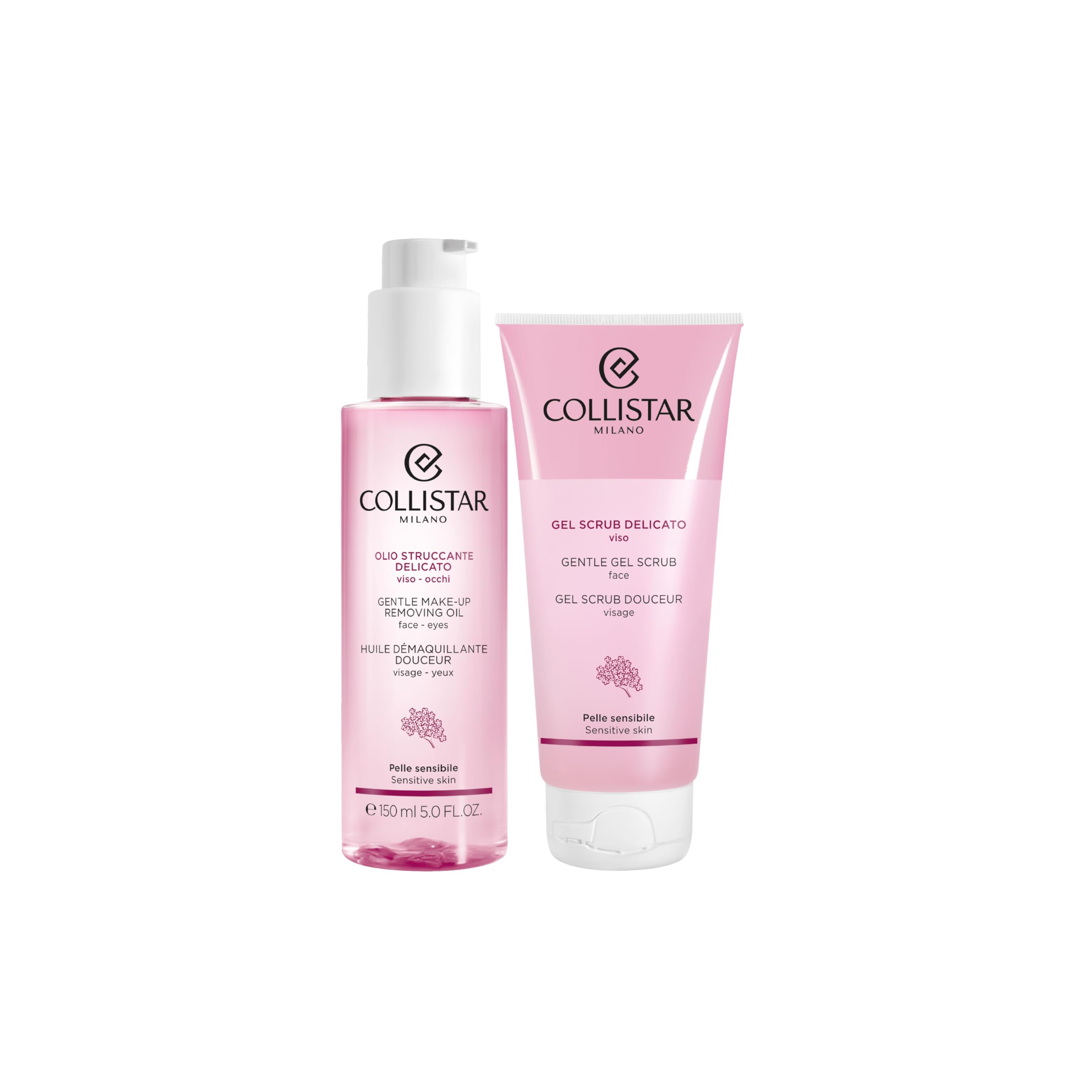 Collistar Cofanetto Regalo Detersione Delicata, Olio Struccante 150ml + Gel Scrub Viso 100ml, Rimuove Make-up Waterproof, Esfoliante Delicato, Pelle Sensibile, Made in Italy