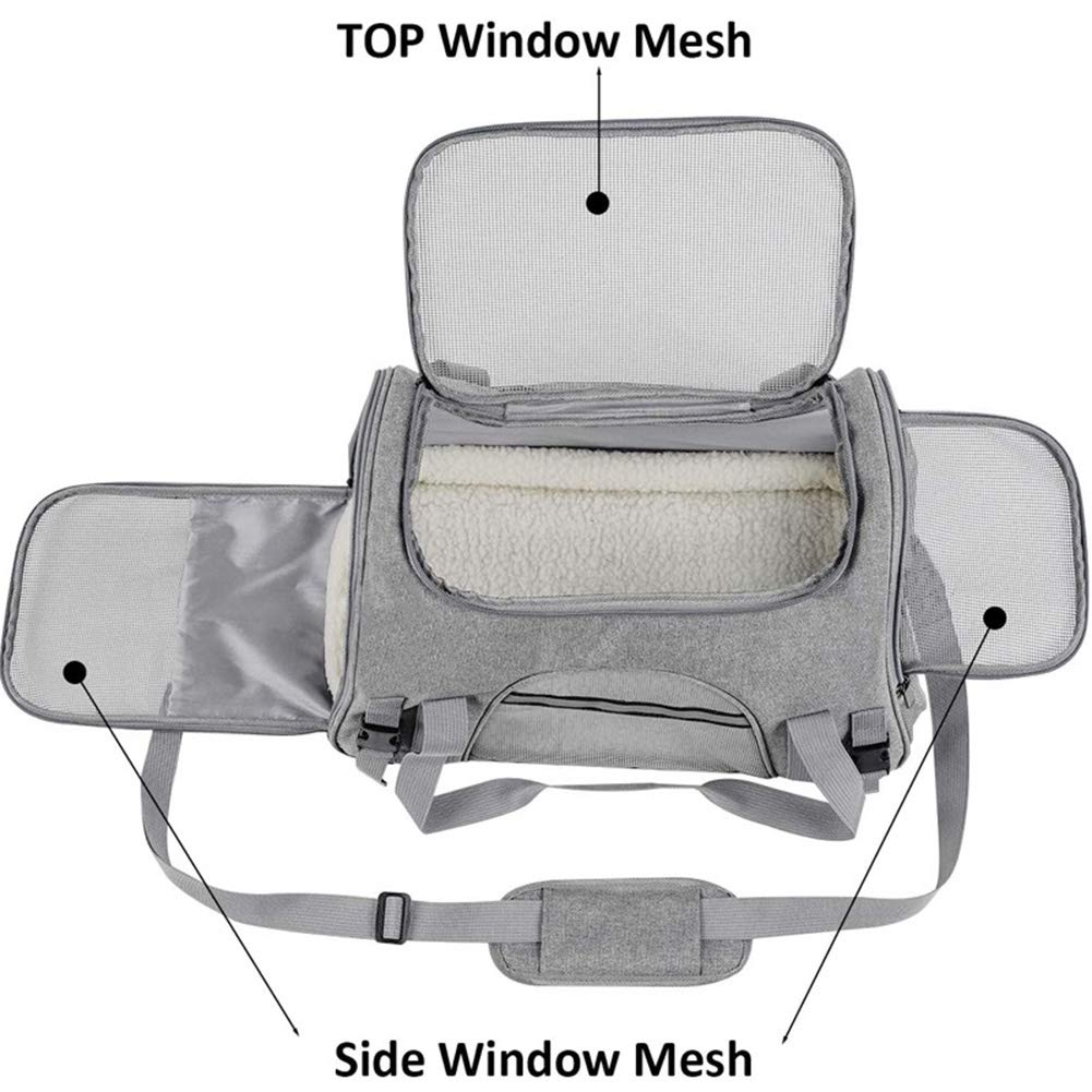 ETOPARS Foldable Pet Carrying Bag, Pet Travel Bag with Mesh Window, Portable Aviation Pet Outing Breathable Carrier Bag - Image 4