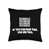 Computer Binary Code Programmer - Programming - Developer Throw Pillow