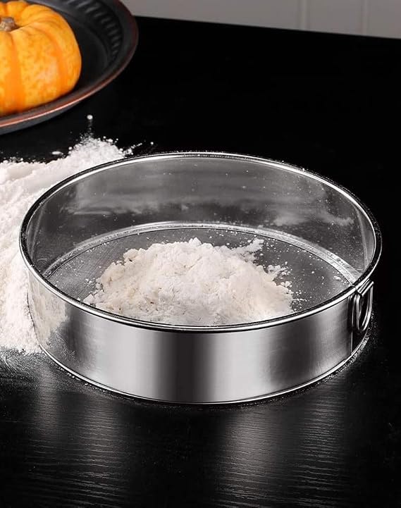 Flour Sifter Round Flour Sieve Strainer with 60 Mesh