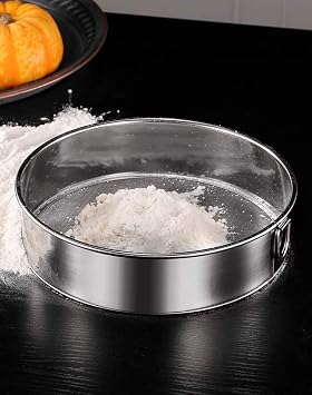 Flour Sifter Round Flour Sieve Strainer with 60 Mesh