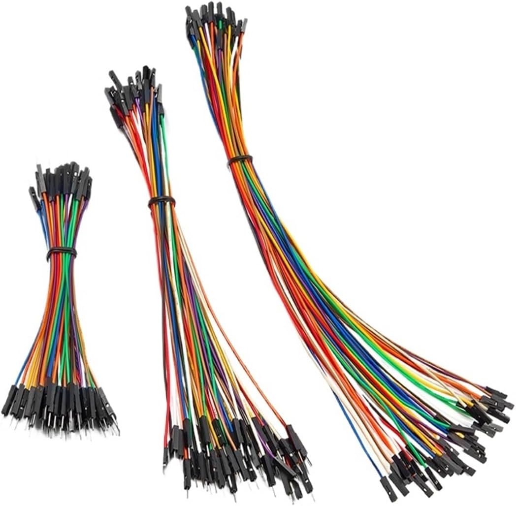 Copper Wire Cable 10cm 20cm 30cm Male Female 24AWG Solderless Flexible Line Connector for DIY Breadboard(40pcs Female-Female,10cm)