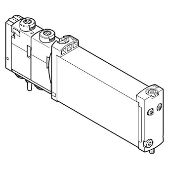 FESTO VUVG-B14-P53E-ZT-F-1T1L .9 to 10 BAR, 24VDC, 470L/MIN, 5/3 Exhausted, EXT Pilot, IP65/67, Solenoid Valve