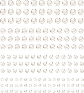 KINBOM 1320pcs Pearls Adhesive Stickers, 3mm/4mm/5mm/6mm Beauty Flat Back Pearl Stickers Pearls Adhesive Nail Pearls Stickers for Crafts Makeup Face Nail Art Cell Phone Scrapbook(White)