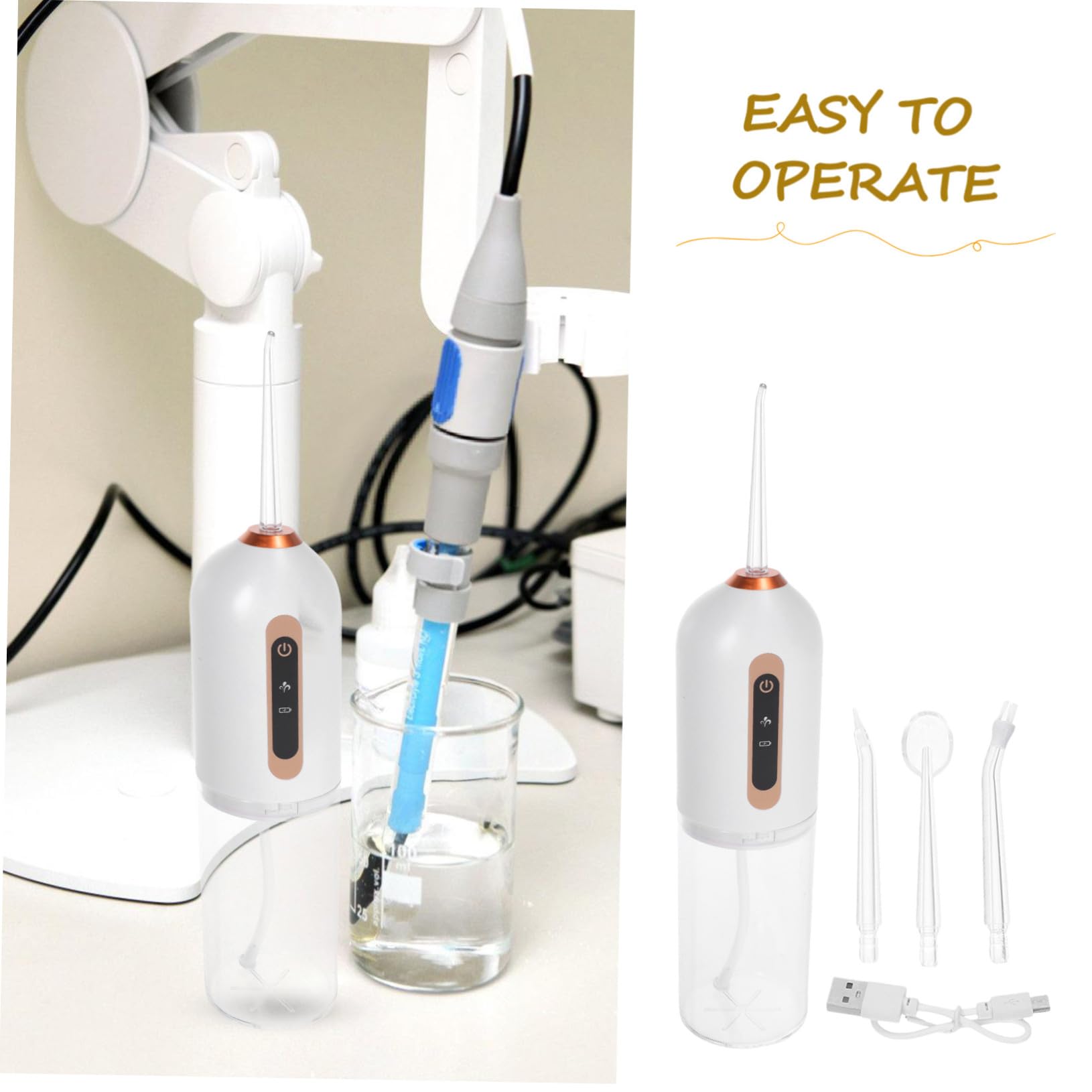 Irrigador Bucal Portátil Mini para Limpieza Dental Hilo Dental de Agua Eléctrico Recargable Inalámbrico Resistente al Agua para Viajes Casa Oficina