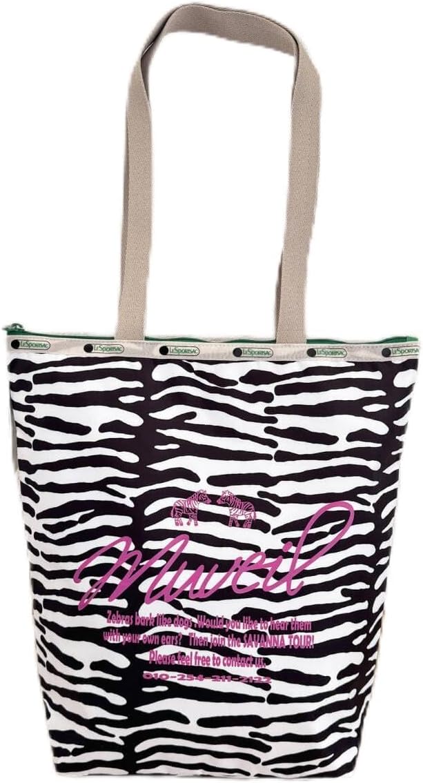 限定 ミュベール×レスポートサックLeSportsacコラボ ゼブラ柄トート