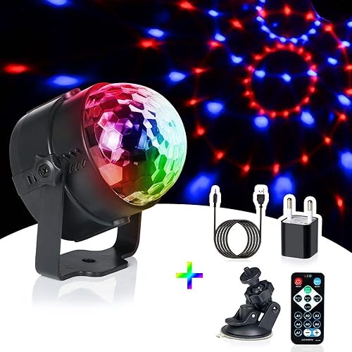 Discokugel LED Party Lampe  URAQT Farbe LED Party Licht mit Mini Bluetooth Musik WeiAYen Kappe fA r Kinder  Kinderzimmer  Partei  Geburtstagsfeier  DJ  Bar  Karaoke  Weihnachten  Hochzeit  Club  Pub