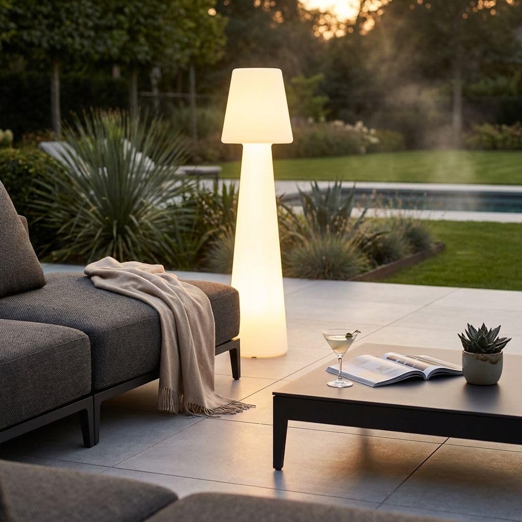 milani home - Lampada Luminosa da Esterno Decorativa, Diametro 40 x 152 cm, per Giardino terrazzo e Bordo Piscina