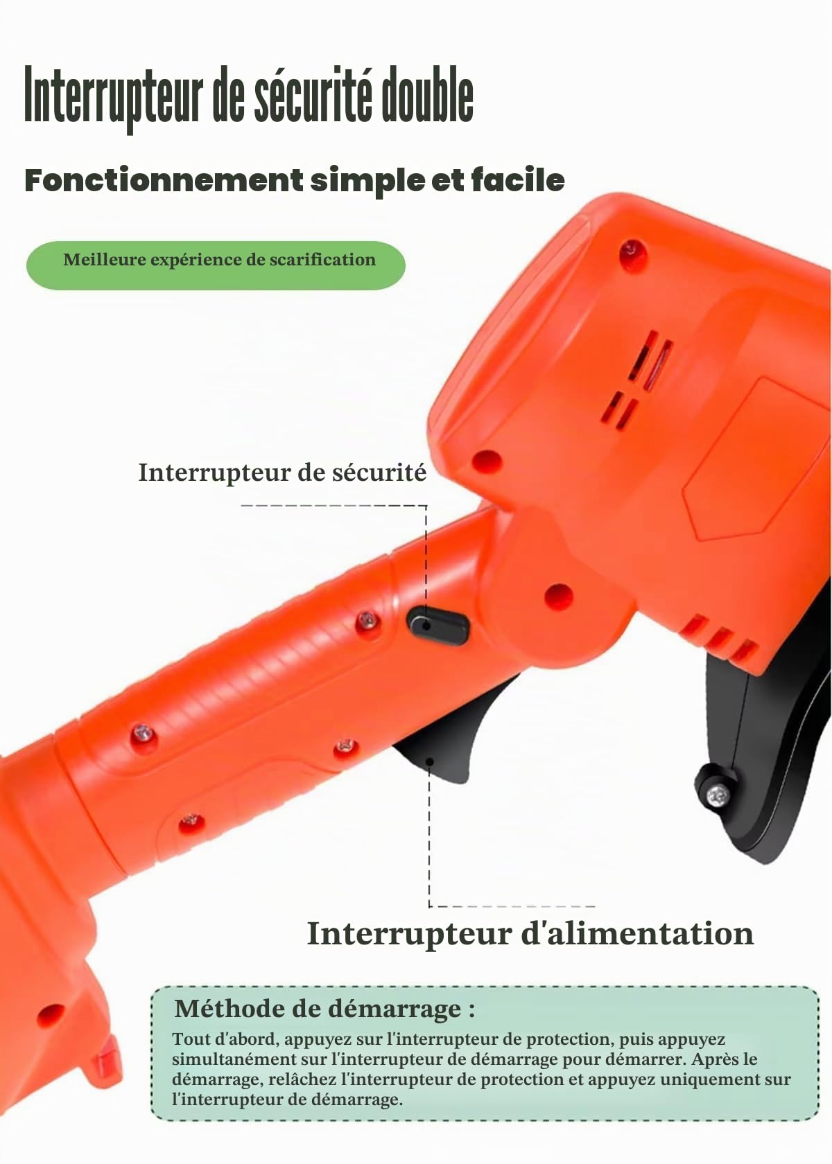 Motobineuse électrique sans Fil, motoculteur avec Batteries, Mini-houe et Perche télescopique, désherbage Manuel for la Tonte, la préparation du Sol et Le désherbage.