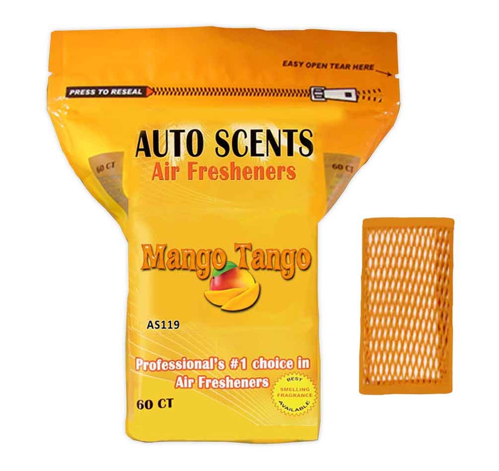 Professional Mango Tango Scent Air Freshener Pads – Heavy-Duty Odor Eliminators for Cars, Homes, RVs, and Boats – 60 Long-Lasting Pads for Tough Odors