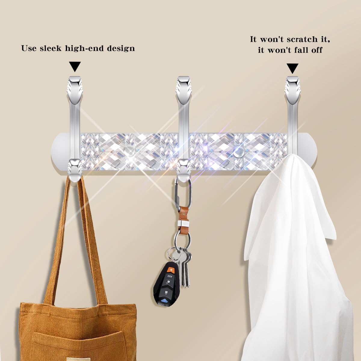 Amazon.com: GUFONKOD Bling Coat Rack Wall Mount, Sparkle