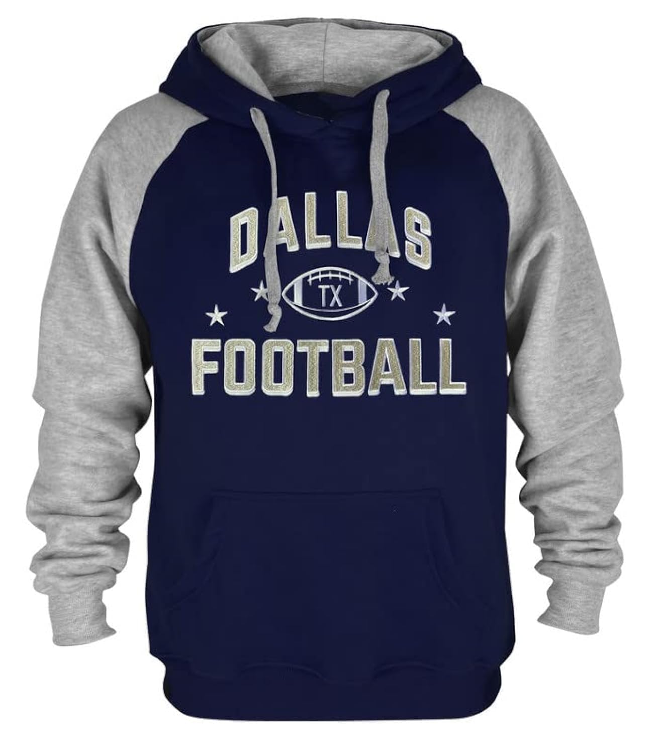 Mens City Football Fully Embroidery Soft Classic Pullover Hoodie