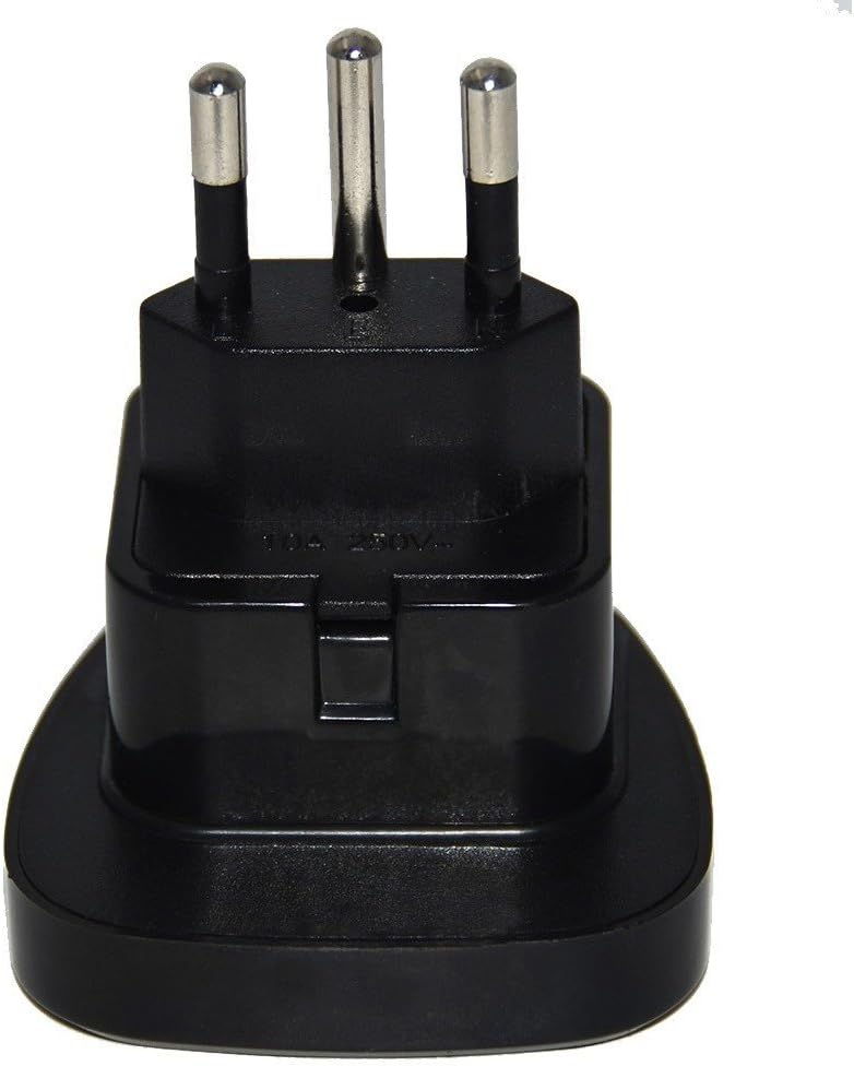 UK to Switzerland Plug Adapter with Safety Shutter(Black)