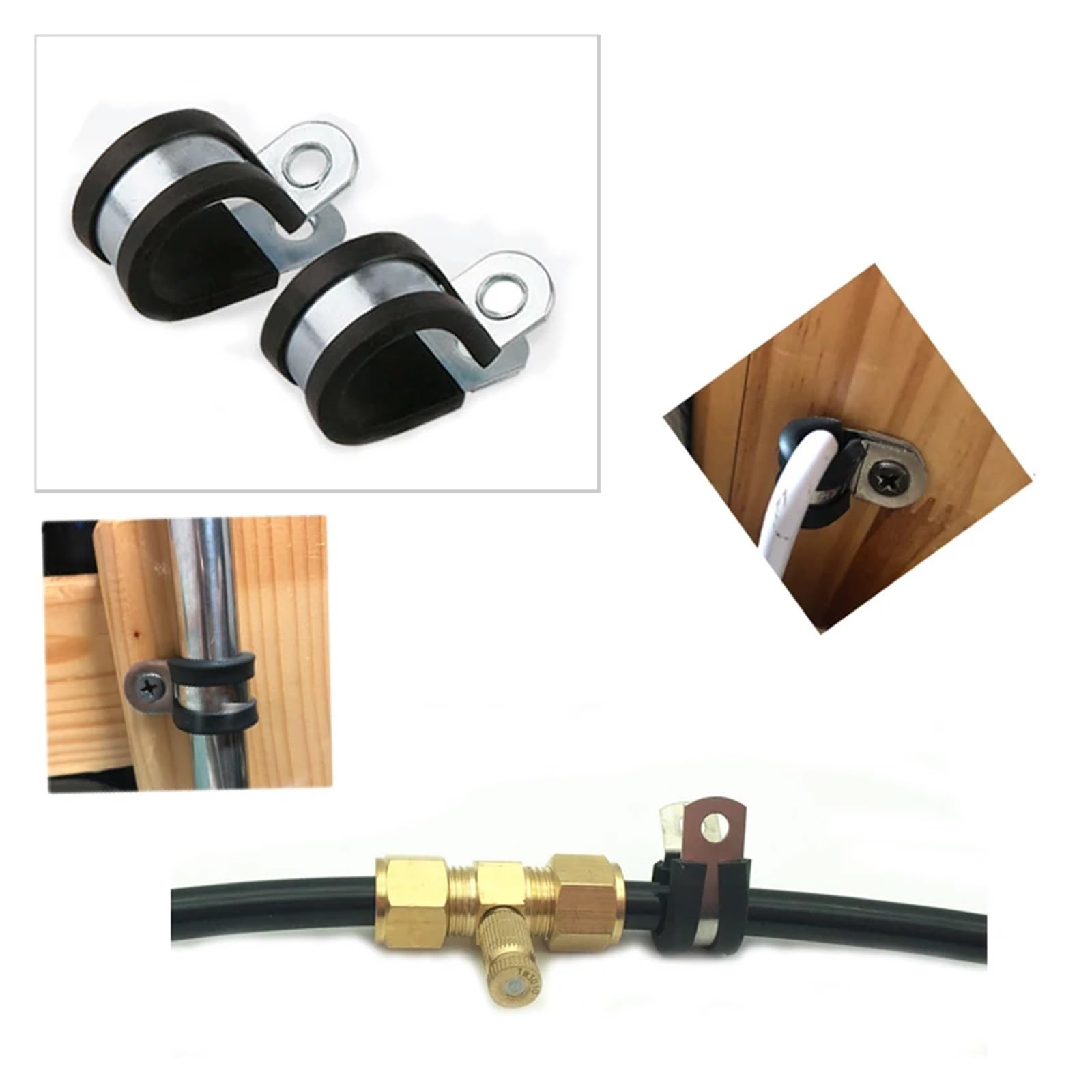 Paquete de 5 clips de tubo P de acero inoxidable de 6-30 mm for tubería