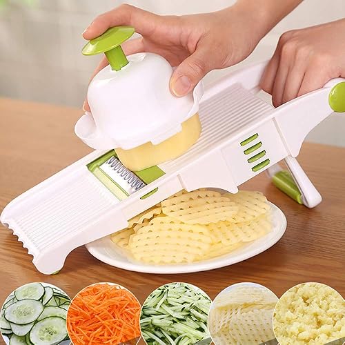 Cortador de mandolina, picador y rallador, cortador de pepino ajustable y delgado, accesorios Kitchenaid, rallador de patatas y zanahorias, de acero