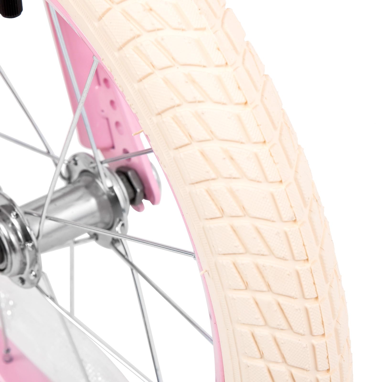 STITCH Little Daisy - Bicicletta da bambina da 14 pollici, per bambini da 3 a 5 anni, con ruote di supporto con cestino e stelle filanti, colore: Rosa