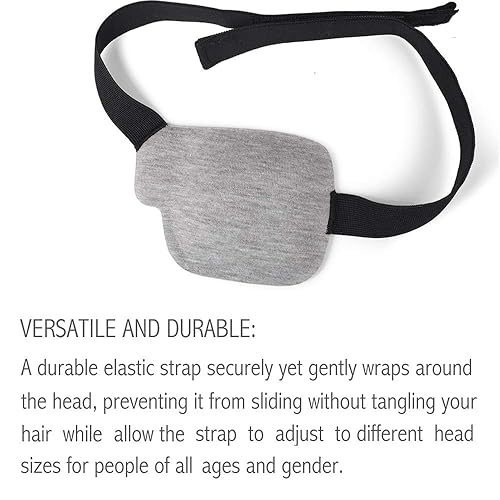 Miniatura 3 de Parche de ojo 3D - Gris (ojo derecho)