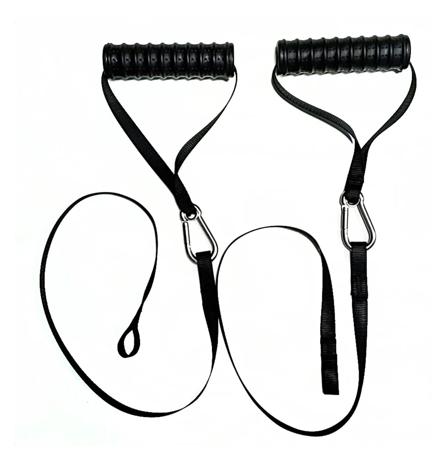 Corda for tricipiti da tirare giù con manico in plastica in spugna, fettuccia in nylon ad alta resistenza for allenamento in palestra a casa, bicipiti e(Black C)