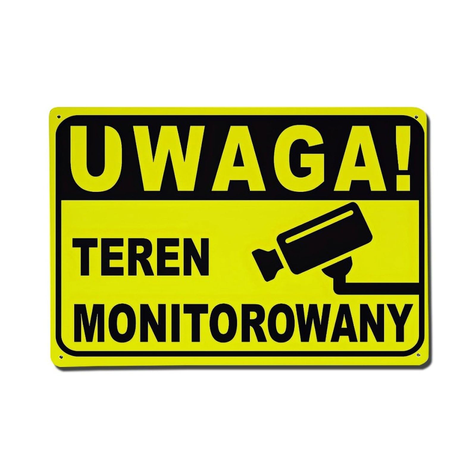 Attention Monitored Area Camera Sign Metal Tin Sign Plaque