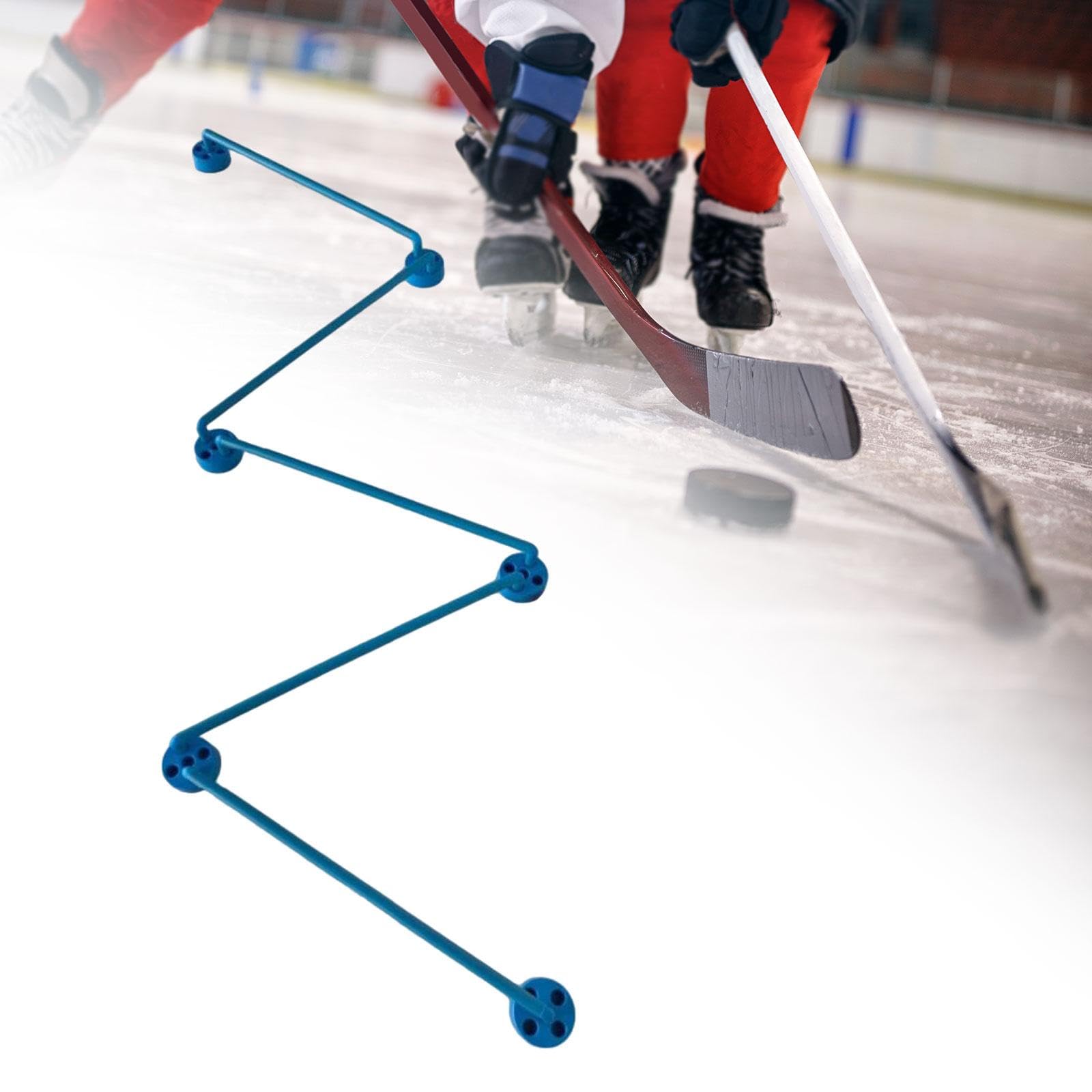 5 Pièces Équipement D'Entraînement Hockey Ensemble d'obstacles Bâton Maniement Balle PP Conception Modulable et Portable Adapté à L'Entraînement Joueu