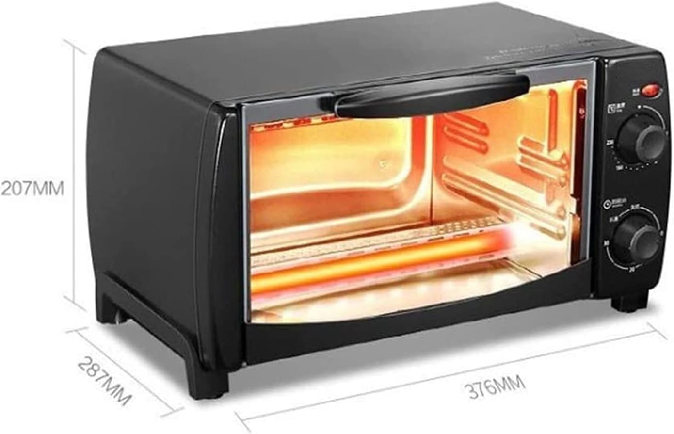 Compact Toaster Oven with Heating Crumb Tray and 750 Watts of Cooking Power – Countertop Toaster Oven