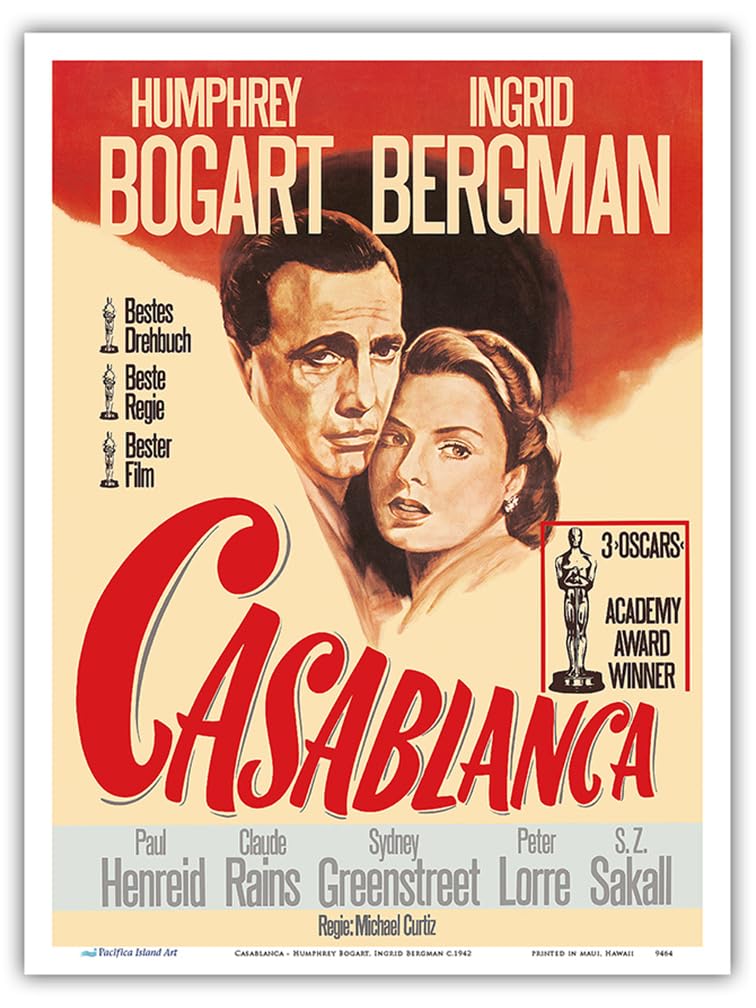 1940 Wood Frame Vintage Poster カサブランカ 1940 Wood Frame