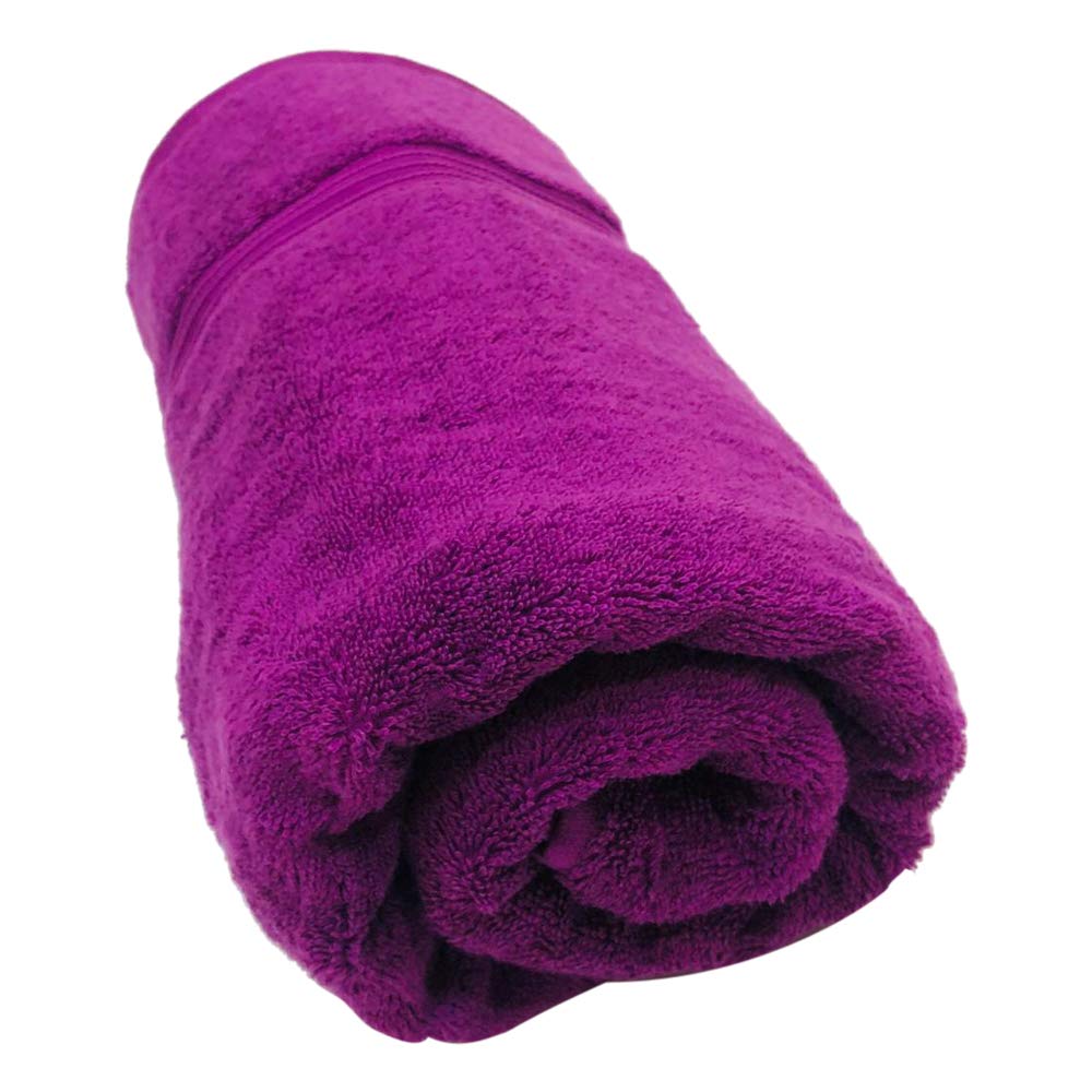 BYFT Home Essentials (Purple) Luxury Face Towel (30 x 30 Cm-Set of 1) 100% Cotton, Highly Absorbent and Quick dry, Hotel and Spa Quality Bath Linen with Horizontal Striped Dobby-550 Gsm