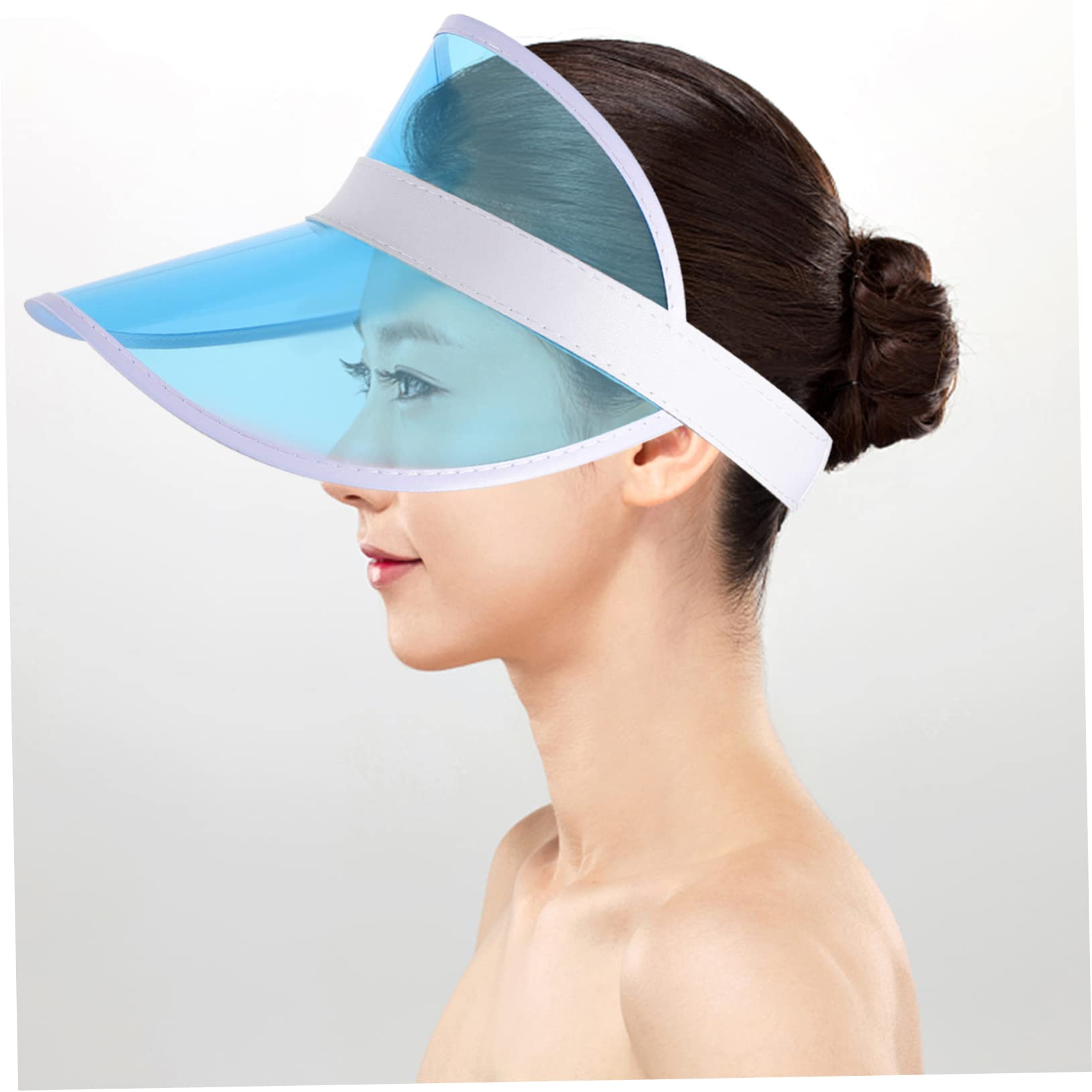 ibasenice Chapeau De Soleil Plastique pour Femmes Lot de Chapeau À Large Bord pour Plage Activités Extérieur Protection UV Réglable Rose Bleu