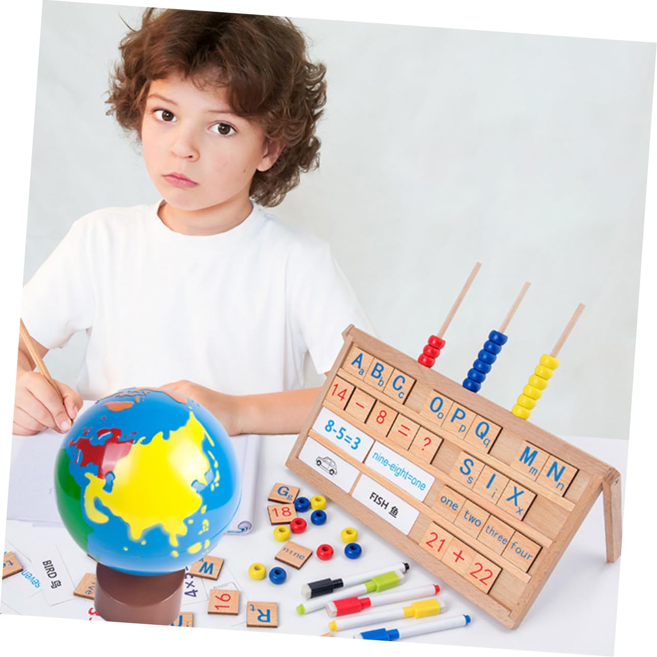 iplusmile Globo Terráqueo Base Juguete Educativo para Niños Superficie Lisa Estimulación Cognitiva Decoración Infantil