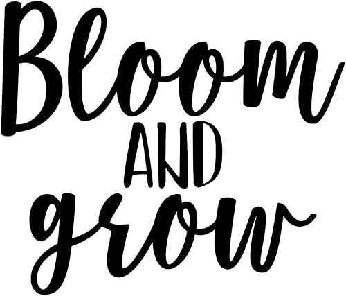 Miniatura 4 de Calcomanía de vinilo para pared, florece y crece, 18.5 x 22 pulgadas, calcomanía motivacional linda con cita optimista para el hogar, dormitorio,