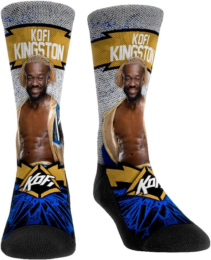 Rock 'Em WWE Walkout Socks Large-X-Large Kofi Kingston